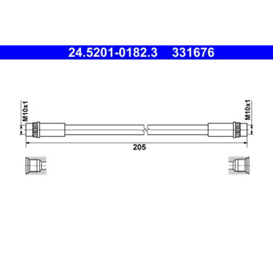 Bremsschlauch 24.5201-0182.3