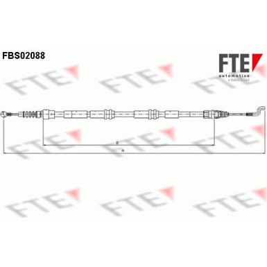 Seilzug, Feststellbremse 9250088 Seilzug, Feststellbremse 9250088