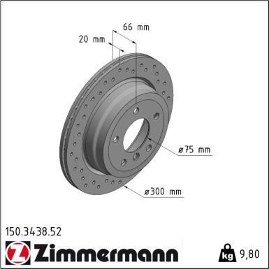 Bremsscheibe 150.3438.52 Bremsscheibe 150.3438.52