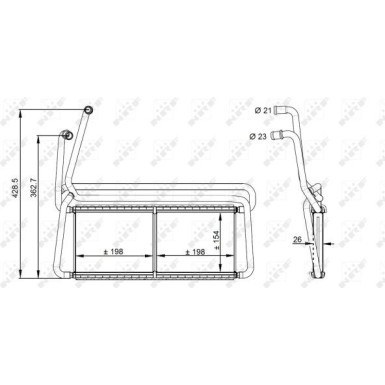 Wärmetauscher, Innenraumheizung 54348 Wärmetauscher, Innenraumheizung 54348