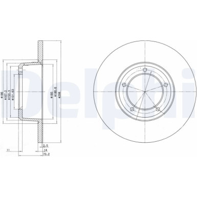 Delphi Bremsscheibe BG2297 Delphi Bremsscheibe BG2297