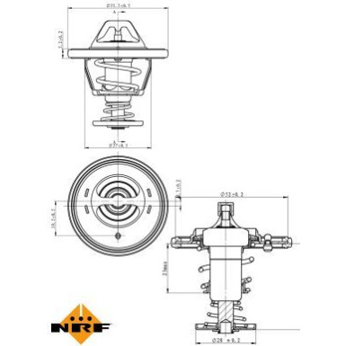NRF Thermostat, Kühlmittel EASY FIT 725118