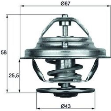 Mahle Thermostat, Kühlmittel BEHR TX 19 75D