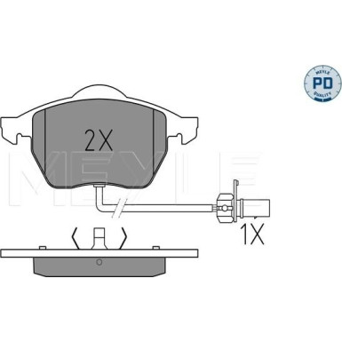Meyle Bremsbelagsatz, Scheibenbremse MEYLE-PD: Advanced performance and design 025 218 4919/PD Meyle Bremsbelagsatz, Scheibenbremse MEYLE-PD: Advanced performance and design 025 218 4919/PD