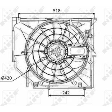 NRF Lüfter, Motorkühlung 47026