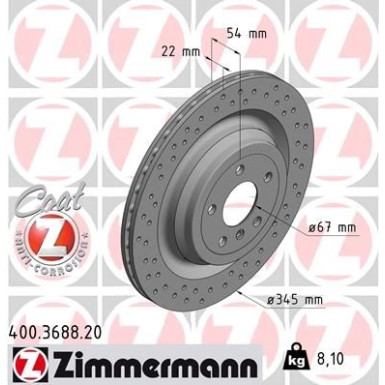 Zimmermann Bremsscheibe Coat Z 400.3688.20