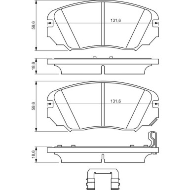 BOSCH Bremsbelagsatz, Scheibenbremse 0 986 494 632 BOSCH Bremsbelagsatz, Scheibenbremse 0 986 494 632