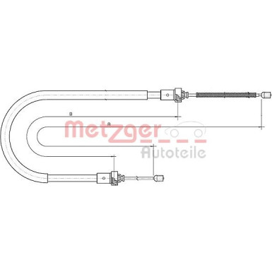 Metzger Seilzug, Feststellbremse 10.6893