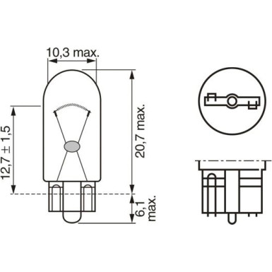 Glühlampe, Blinkleuchte 1 987 301 095 Glühlampe, Blinkleuchte 1 987 301 095