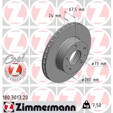 ZIMMERMANN Bremsscheiben Ø280mm + Bremsbeläge Vorne für FIAT DUCATO (180.3013.20 + 24468.190.2) ZIMMERMANN Bremsscheiben Ø280mm + Bremsbeläge Vorne für FIAT DUCATO (180.3013.20 + 24468.190.2)