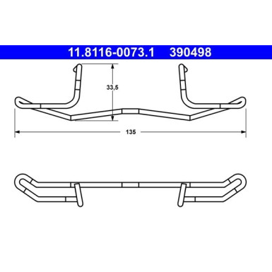ATE Feder, Bremssattel 11.8116-0073.1