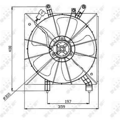 NRF Lüfter, Motorkühlung 47043