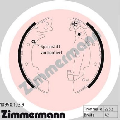 Bremsbackensatz 10990.103.9 Bremsbackensatz 10990.103.9