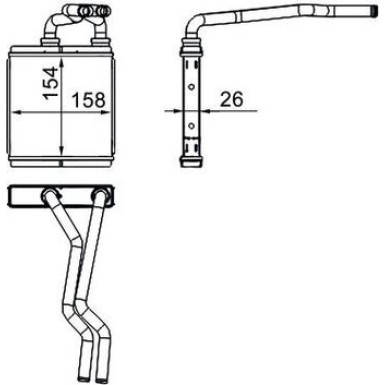 Mahle Wärmetauscher, Innenraumheizung BEHR AH 267 000S