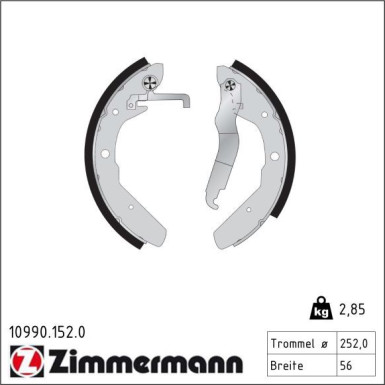 Bremsbackensatz 10990.152.0 Bremsbackensatz 10990.152.0
