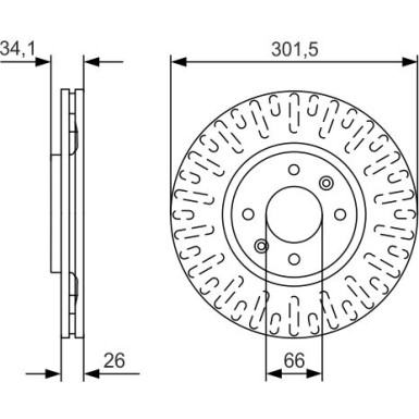 BOSCH Bremsscheibe 0 986 479 D36