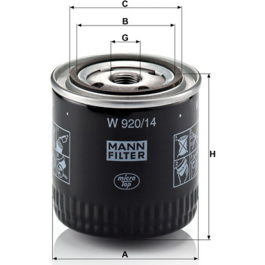 Ölfilter W 920/14 Ölfilter W 920/14
