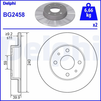 Delphi Bremsscheibe BG2458