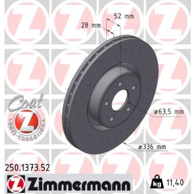 Zimmermann Bremsscheibe SPORT Z 250.1373.52