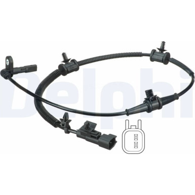 Delphi Sensor, Raddrehzahl SS20358 Delphi Sensor, Raddrehzahl SS20358