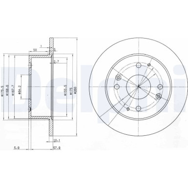 Delphi Bremsscheibe BG3677 Delphi Bremsscheibe BG3677