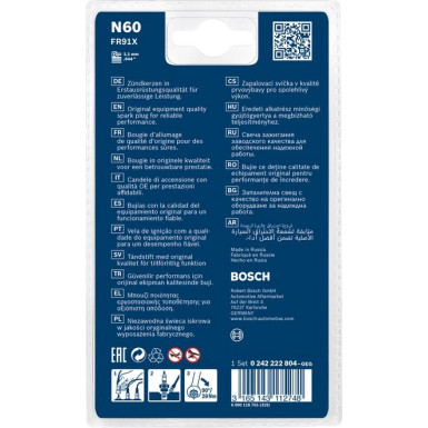 BOSCH 0 242 222 804 Zündkerze Super 4 BOSCH 0 242 222 804 Zündkerze Super 4