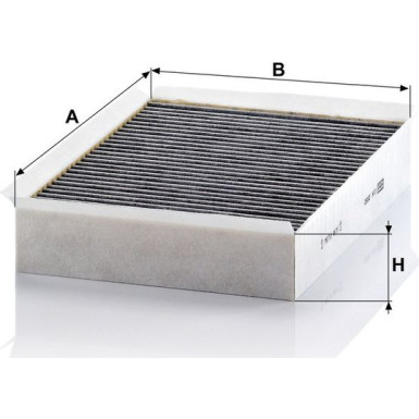 MANN-FILTER CUK 2950 Innenraumfilter, Aktivkohlefilter MANN-FILTER CUK 2950 Innenraumfilter, Aktivkohlefilter