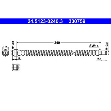 Bremsschlauch 24.5123-0240.3 Bremsschlauch 24.5123-0240.3