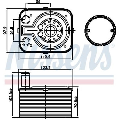 Nissens Ölkühler, Motoröl FIRST FIT 90655