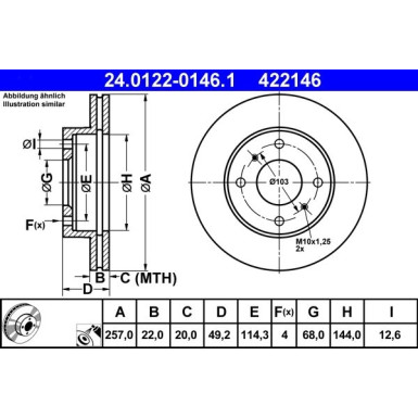 Bremsscheibe 24.0122-0146.1