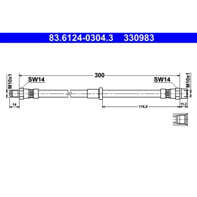 Bremsschlauch 83.6124-0304.3