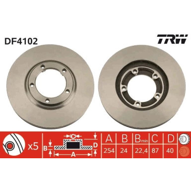 TRW Bremsscheibe DF4102