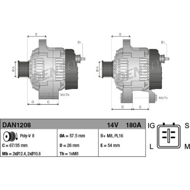 Denso Generator DAN1208
