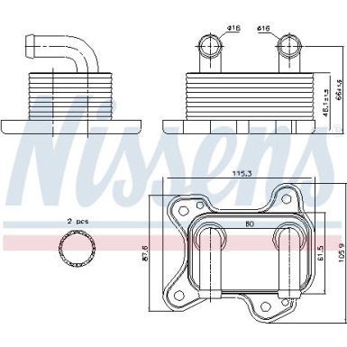 Nissens Ölkühler, Motoröl FIRST FIT 90682