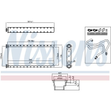 Nissens Wärmetauscher, Innenraumheizung FIRST FIT 73002