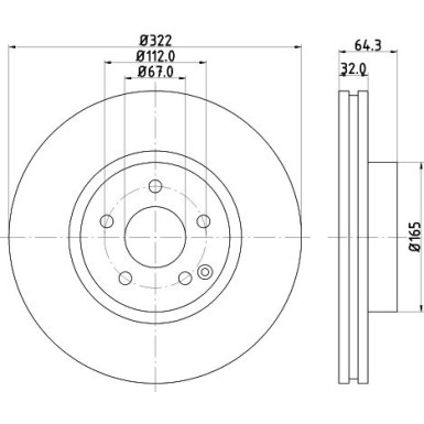Hella Bremsscheibe PRO 8DD 355 118-931