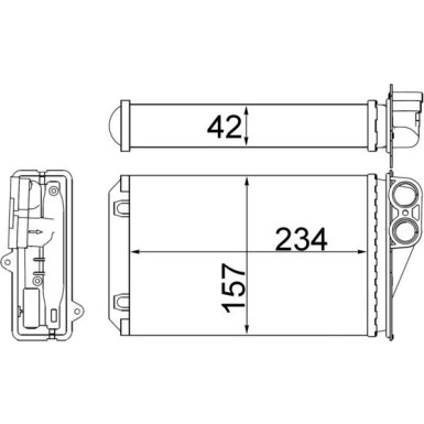 Mahle Wärmetauscher, Innenraumheizung BEHR AH 248 000S Mahle Wärmetauscher, Innenraumheizung BEHR AH 248 000S