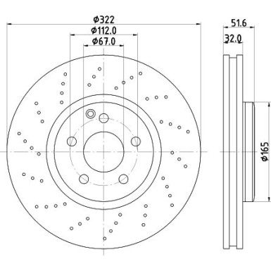 Hella Bremsscheibe Pro High Carbon 8DD 355 122-911 Hella Bremsscheibe Pro High Carbon 8DD 355 122-911