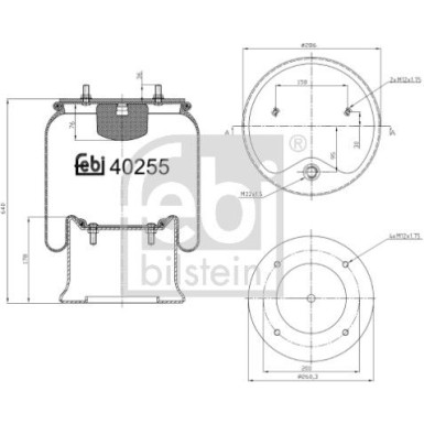 FEBI BILSTEIN 40255 Federbalg, Luftfederung