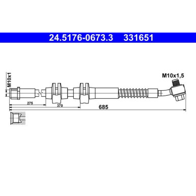 Bremsschlauch 24.5176-0673.3 Bremsschlauch 24.5176-0673.3