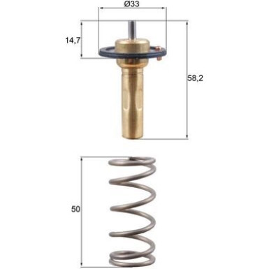 Mahle Thermostat, Kühlmittel BEHR TX 265 89D Mahle Thermostat, Kühlmittel BEHR TX 265 89D