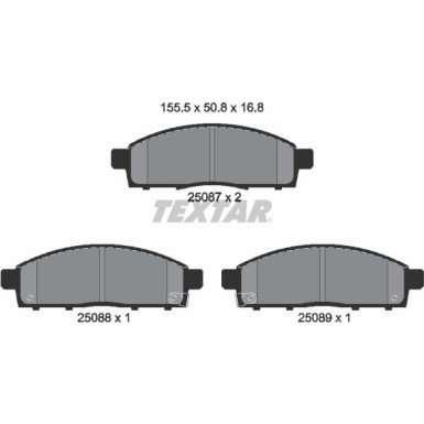 Textar Bremsbelagsatz, Scheibenbremse 2508701