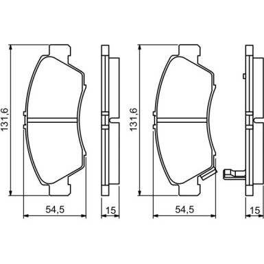 BOSCH Bremsbelagsatz, Scheibenbremse 0 986 494 299 BOSCH Bremsbelagsatz, Scheibenbremse 0 986 494 299