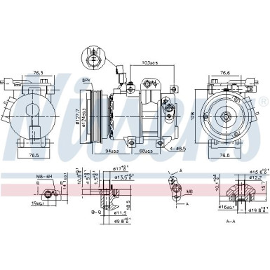 Nissens Kompressor, Klimaanlage FIRST FIT 890621