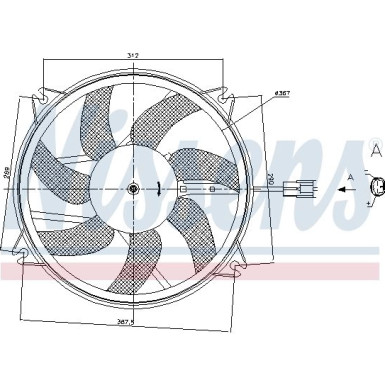 Nissens Lüfter, Motorkühlung 85886