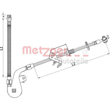 Metzger Bremsschlauch 4110927