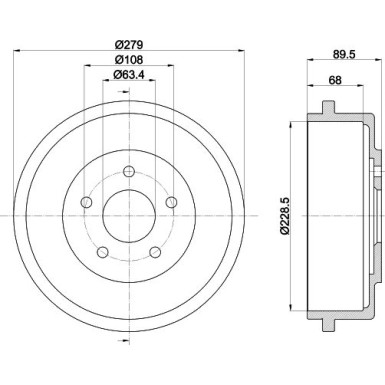 Hella Bremstrommel 8DT 355 300-431
