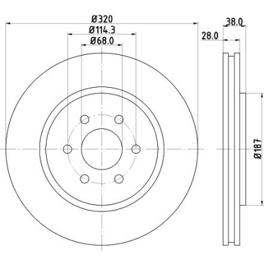 Bremsscheibe 8DD 355 119-001 Bremsscheibe 8DD 355 119-001