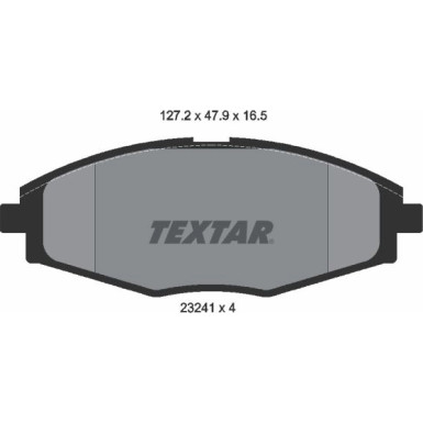 Textar Bremsbelagsatz, Scheibenbremse 2324102 Textar Bremsbelagsatz, Scheibenbremse 2324102