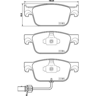 Bremsbelagsatz, Scheibenbremse 8DB 355 024-951 Bremsbelagsatz, Scheibenbremse 8DB 355 024-951